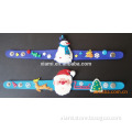 christmas best gift lovely christmas father and cool snowman 3D pvc bracelet embossed pvc bracelet